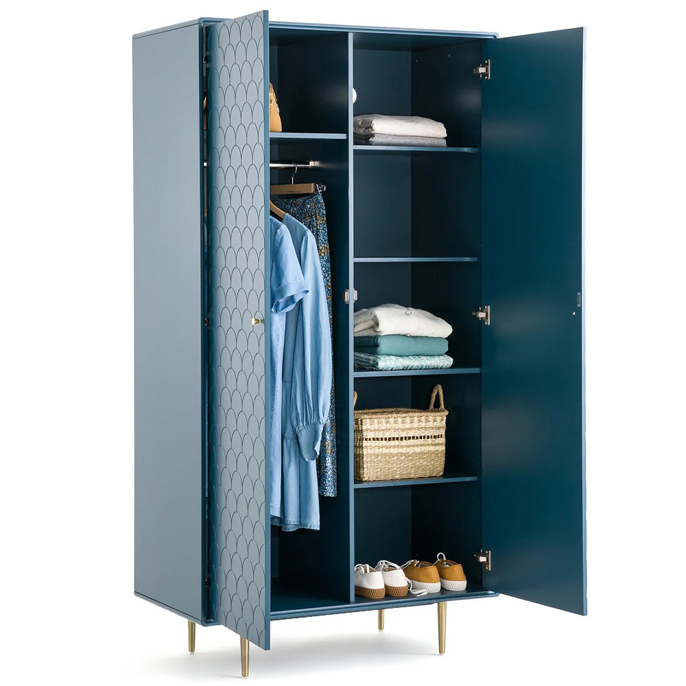 Шкаф двухдверный Scale Ornament Blue Wardrobe