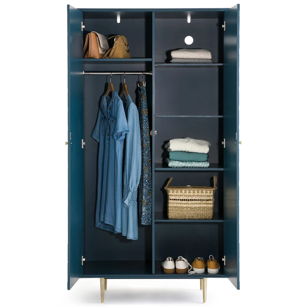 Шкаф двухдверный Scale Ornament Blue Wardrobe