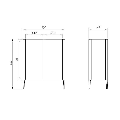 Шкаф двухстворчатый серо-бежевый Type