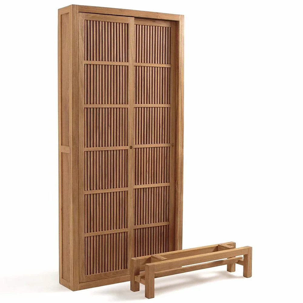 Шкаф из массива тика Okino Wood Cabinet