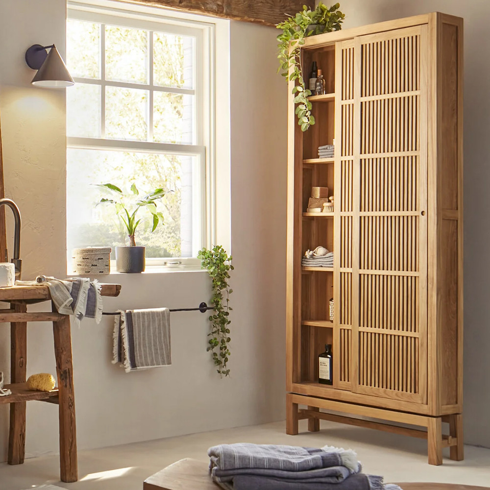 Шкаф из массива тика Okino Wood Cabinet