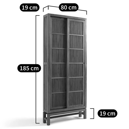 Шкаф из массива тика Okino Wood Cabinet