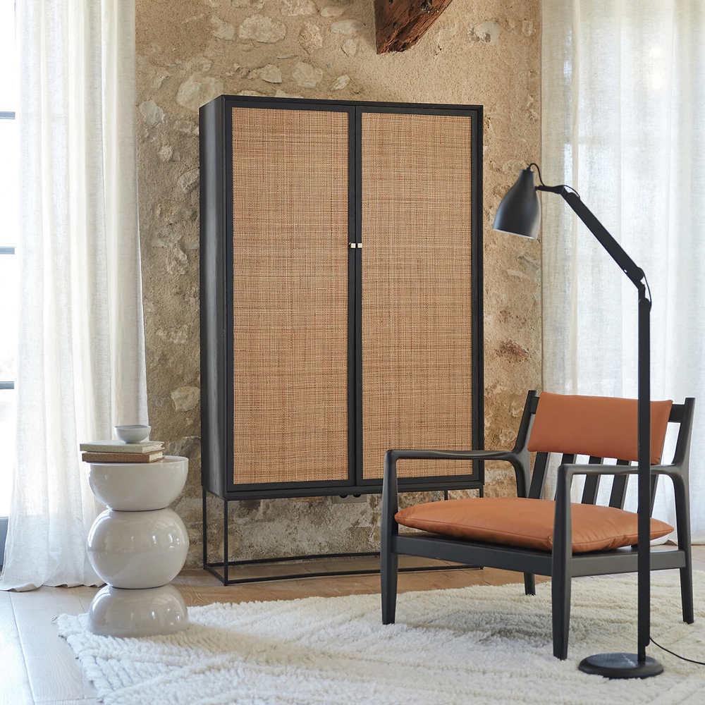 Шкаф с 2-мя дверцами из ротанга ручной работы Fuse Wicker Furniture