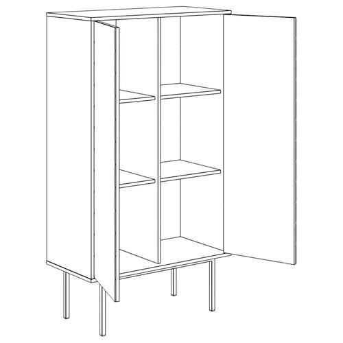 Шкаф с 2-мя зеркальными дверцами Serena Mirror Cabinet