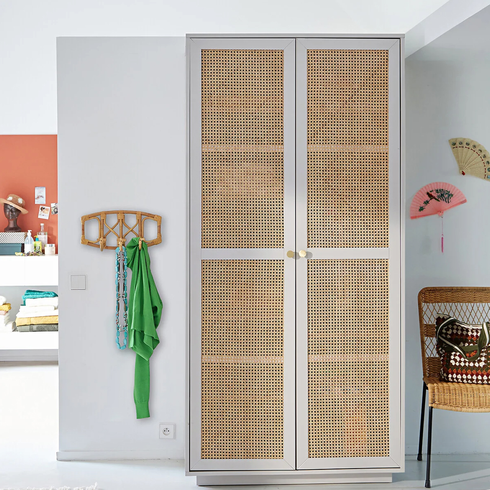 Шкаф с двумя дверцами из плетеного ротанга Tomio Wicker Furniture