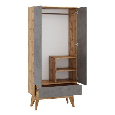 Шкаф с фасадом цвета серый бетон Grace of Furniture