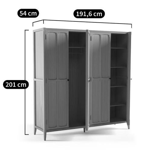 Шкаф серый Silva Grey Cabinet