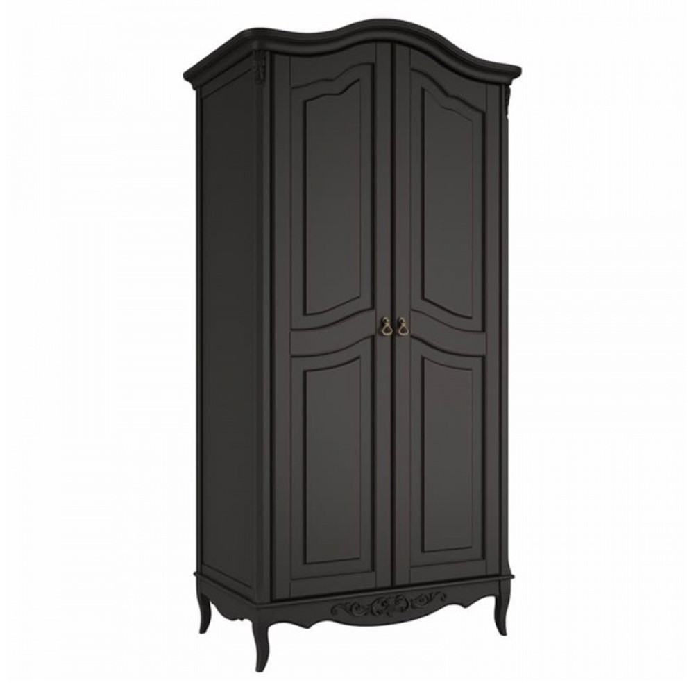 Шкаф черный из массива бука в стиле прованс Black Provence