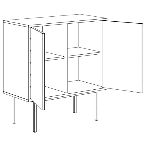 Шкаф-буфет с зеркальным декором Serena Cupboard