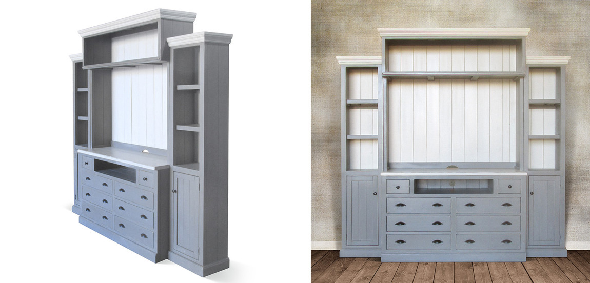 Шкаф-стеллаж Sandro Provence HARMONIE Weathered Grey