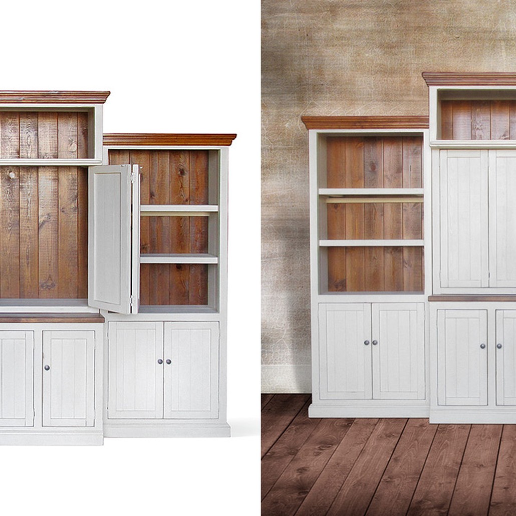 Шкаф-стеллаж Venanzo Provence HARMONIE Weathered White