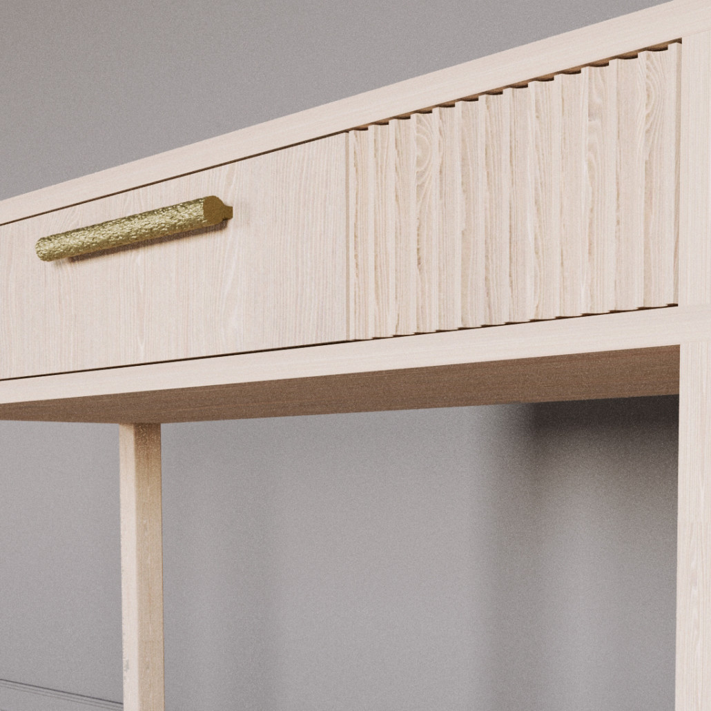 Элегантная Консоль Primo с выдвижным ящиком Светлый дуб