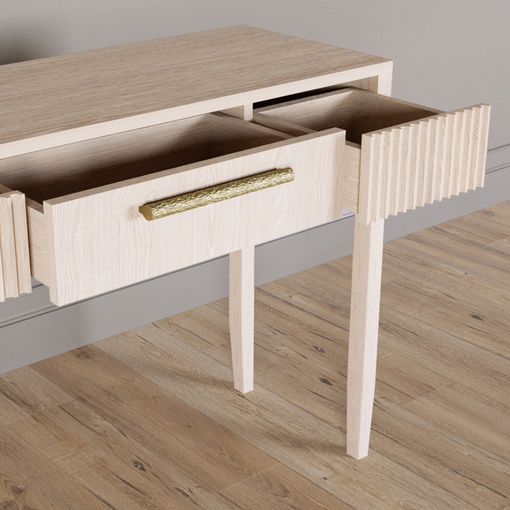 Элегантная Консоль Primo с выдвижным ящиком Светлый дуб