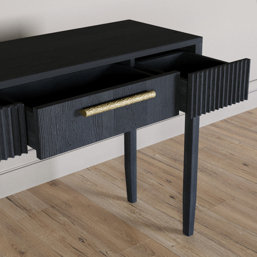 Элегантная Консоль Primo с выдвижным ящиком Черный дуб