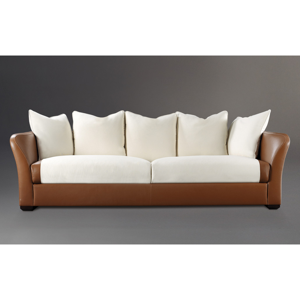 Элитарный современный диван Birmingham с кожаной спинкой