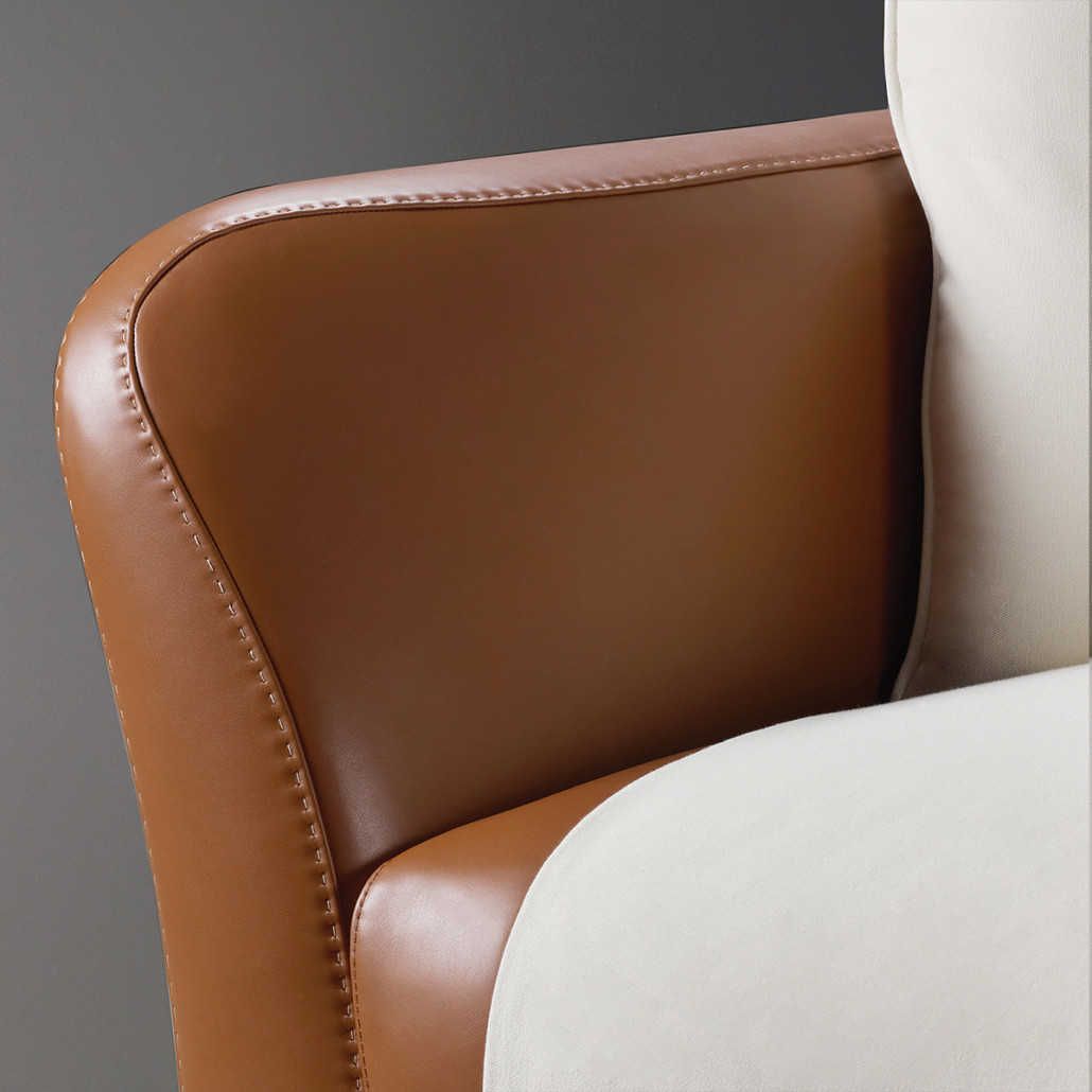 Элитарный современный диван Birmingham с кожаной спинкой