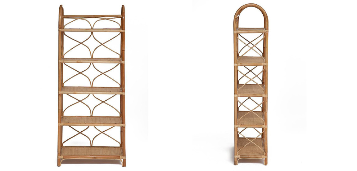Этажерка Rattan Wicker Bookcase