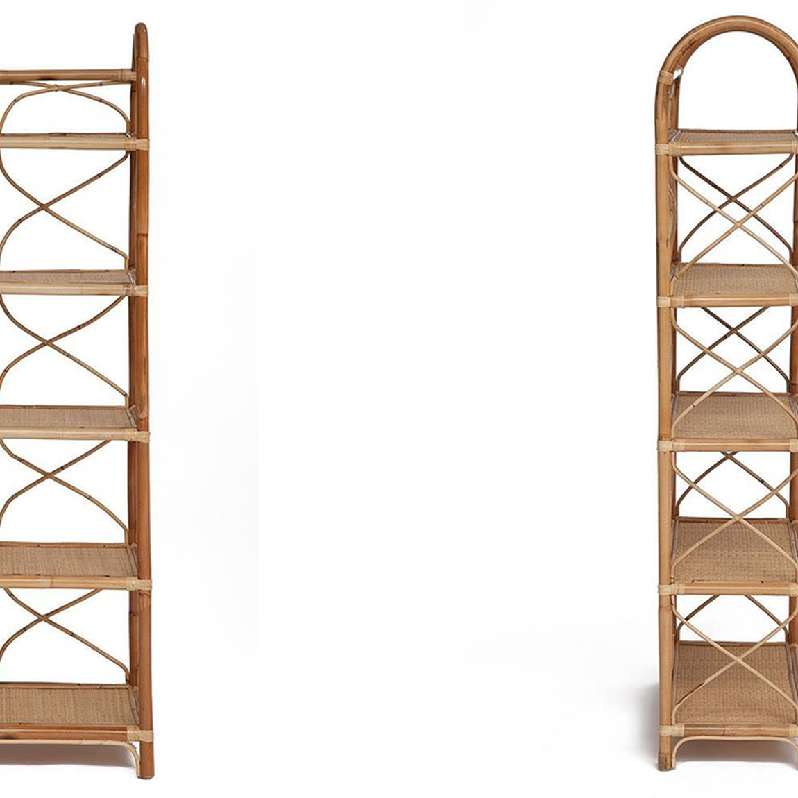 Этажерка Rattan Wicker Bookcase