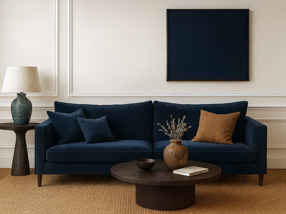 Синий цвет в интерьере: как использовать и с чем сочетать