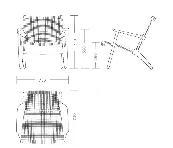 Кресло Hans Wegner CH25