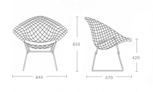 Кресло Bertoia Diamond Chair