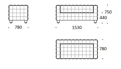 Диван Kubus 2 seater