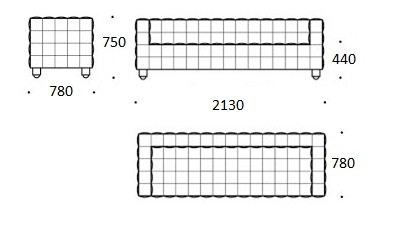 Диван Kubus 3 seater