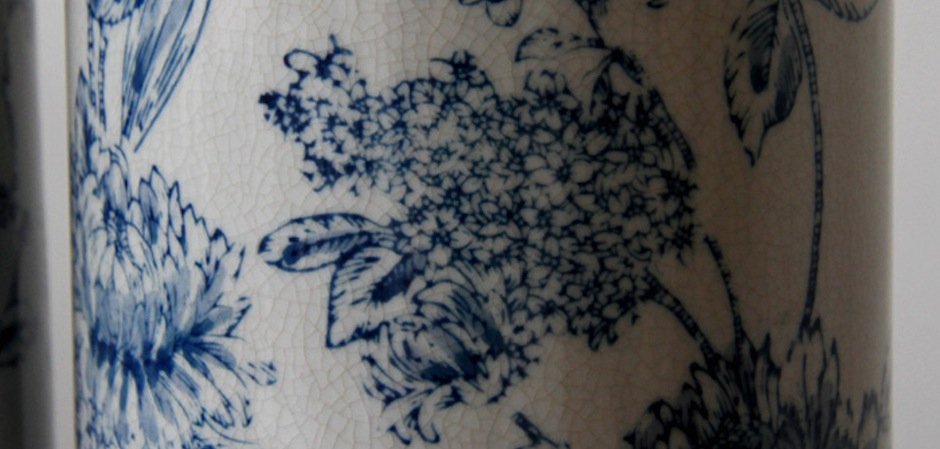 Вазы blue and white ornament Комплект из 2-х