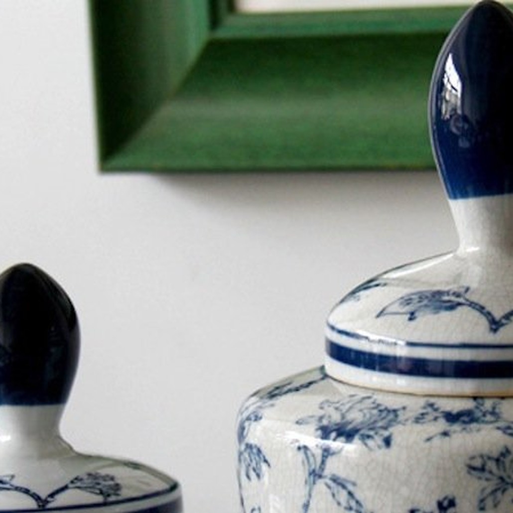 Вазы blue and white ornament Комплект из 2-х