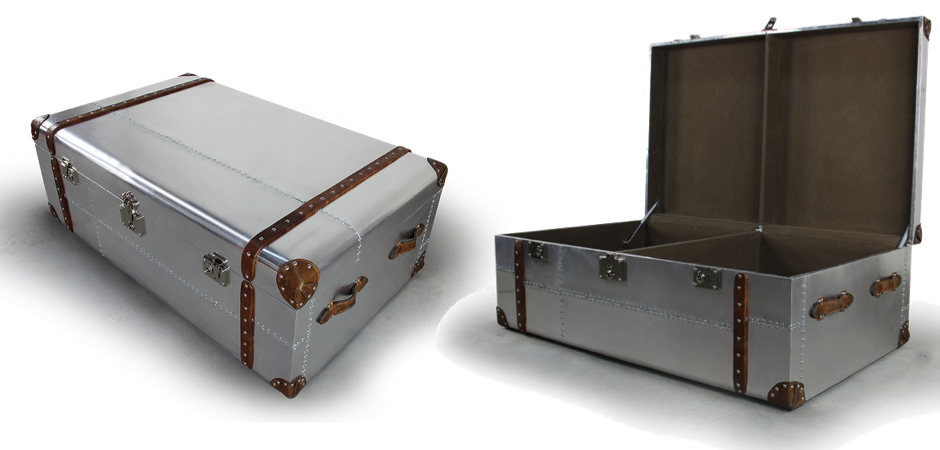 Сундук Trunks in Polished Aluminum