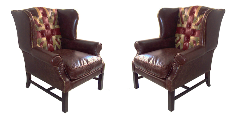 Кресло Leather Аrmchair Union Jack
