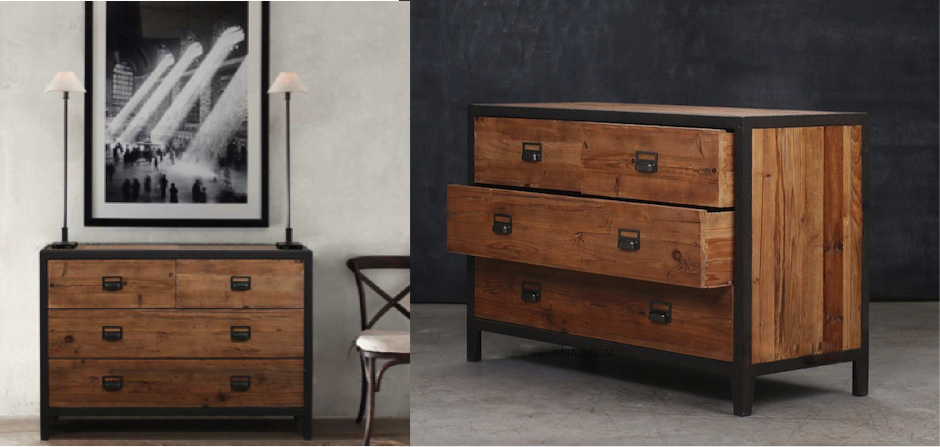 Комод в стиле Лофт Loft Industrial Iron Металл и дерево