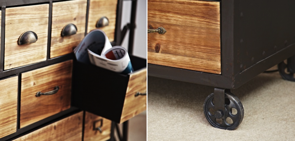 Комод на колесах Rolling Loft Industrial 12 Box