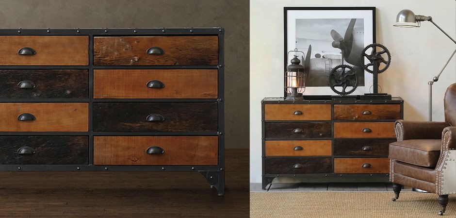 Комод в стиле Лофт Hurbor Loft Vintage Different Wood