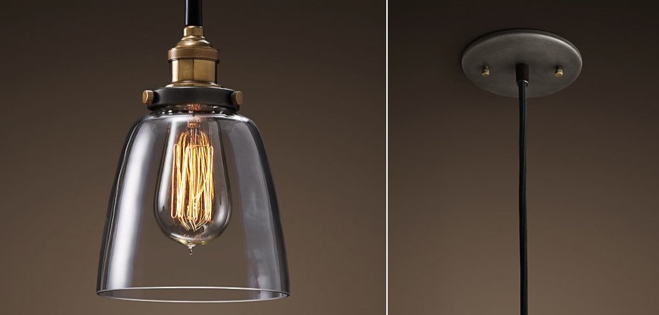 Подвесной светильник Loft Clear Glass Cloche