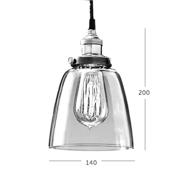 Подвесной светильник Loft Clear Glass Cloche