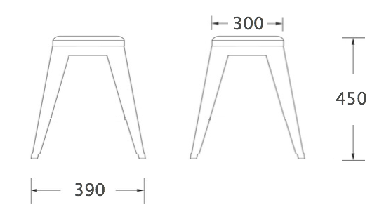 Кухонный стул Tolix Wood Seat Stool