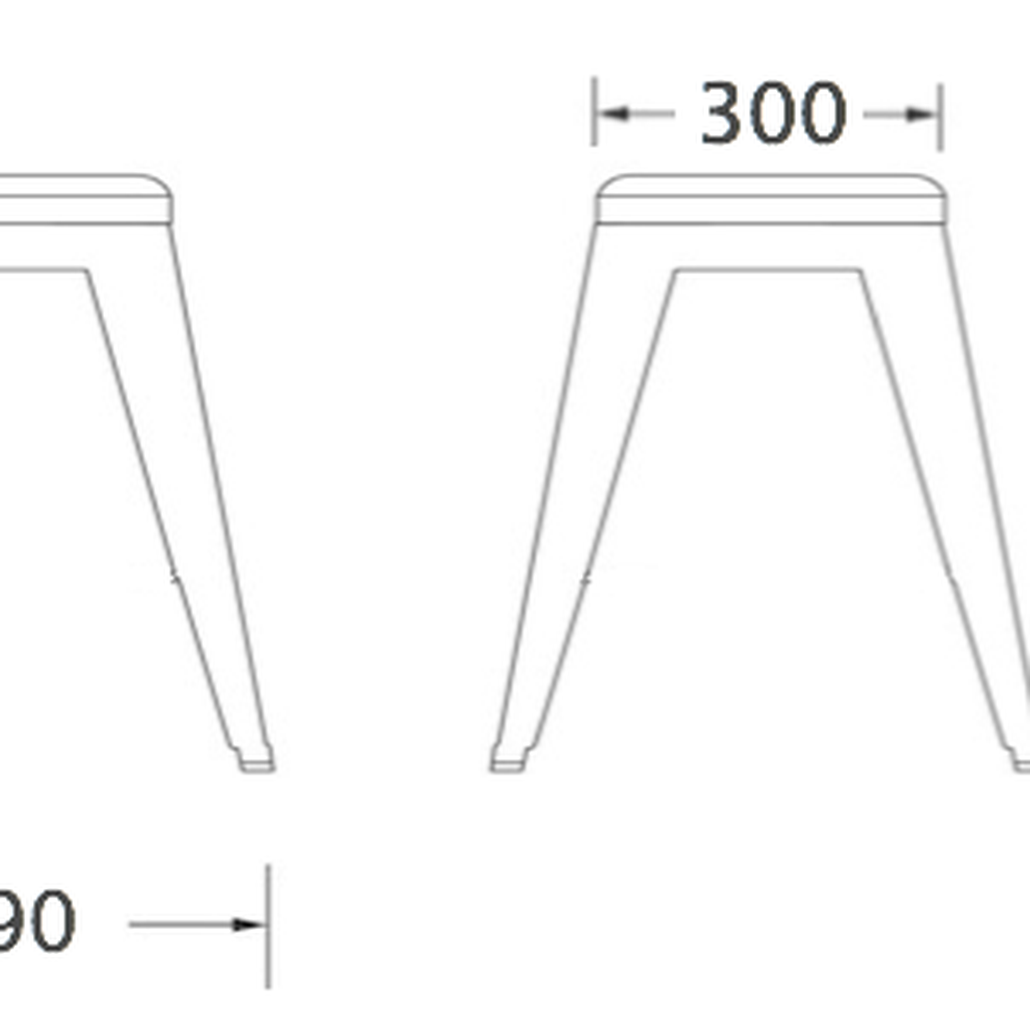 Кухонный стул Tolix Kitchen Stool 45