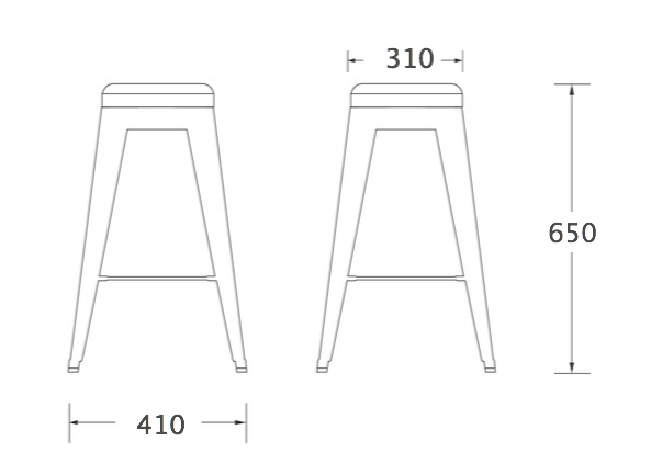 Барный стул Tolix Bar Stool 65