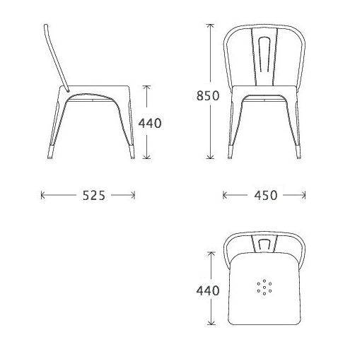 Кухонный стул Tolix Chair