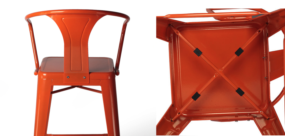 Барный стул Tolix Bar Stool 75 Armchair Backed