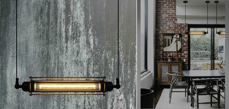 Подвесной светильник Loft Industrial Edison Cage Horizontal Mono