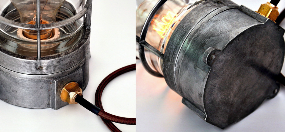 Настольная лампа Steampunk Cage Glass Edison Table lamp