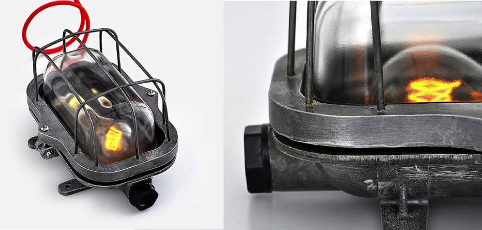 Настенная лампа Steampunk Cage Glass Edison Wall Lamp