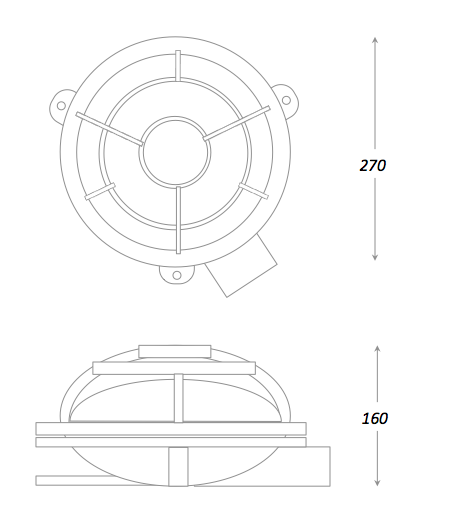 Настенная лампа Steampunk Cage Glass Edison Wall Lamp Round