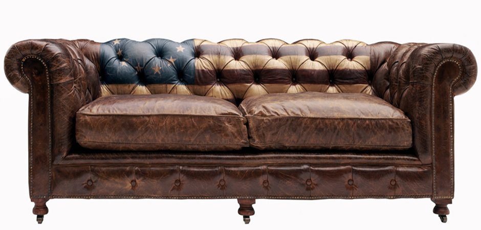 Диван Chesterfield Rebel Sofa Stars & Stripes Andrew Martin