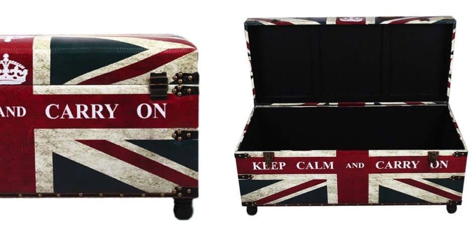 Сундук Union Jack Leather "Keep calm and..."