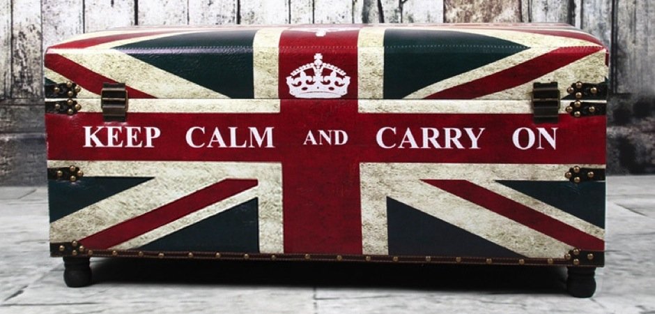 Сундук Union Jack Leather "Keep calm and..."