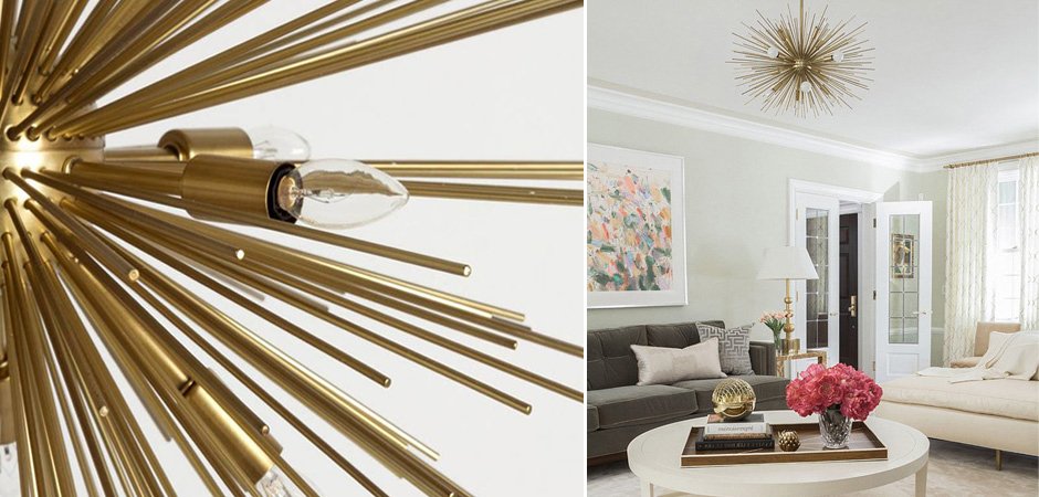 Люстра ASTRA Chandelier Sputnik Brass