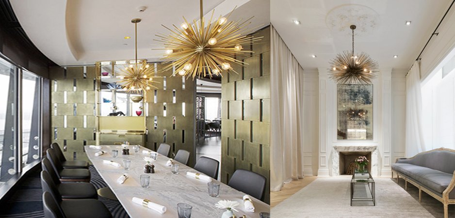 Люстра ASTRA Chandelier Sputnik Brass